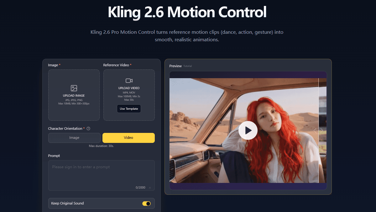 Kling 3.0 Motion Control
