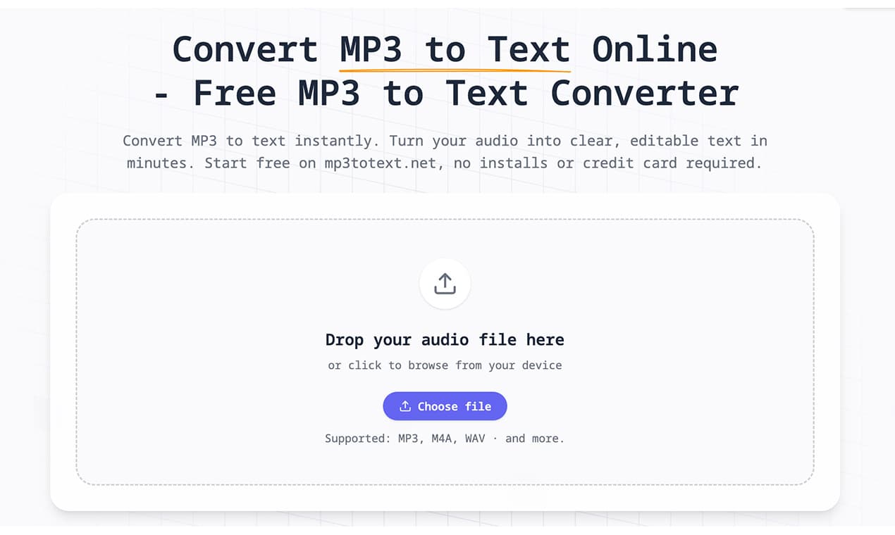 MP3 to Text (TXT/SRT)